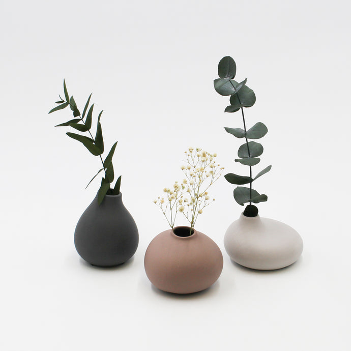 Triple Rounded Handmade Vase Selection