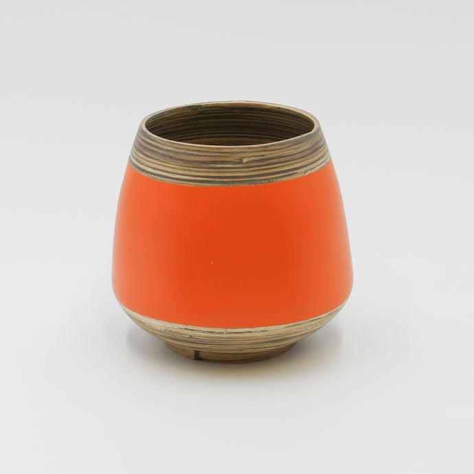 Orange Bamboo Pot