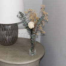 Rose, Gypsophila and Eucalyptus Round Bud Vase